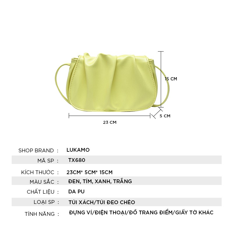Túi xách nữ đẹp giá rẻ công sở thời trang cao cấp LUKAMO TX680