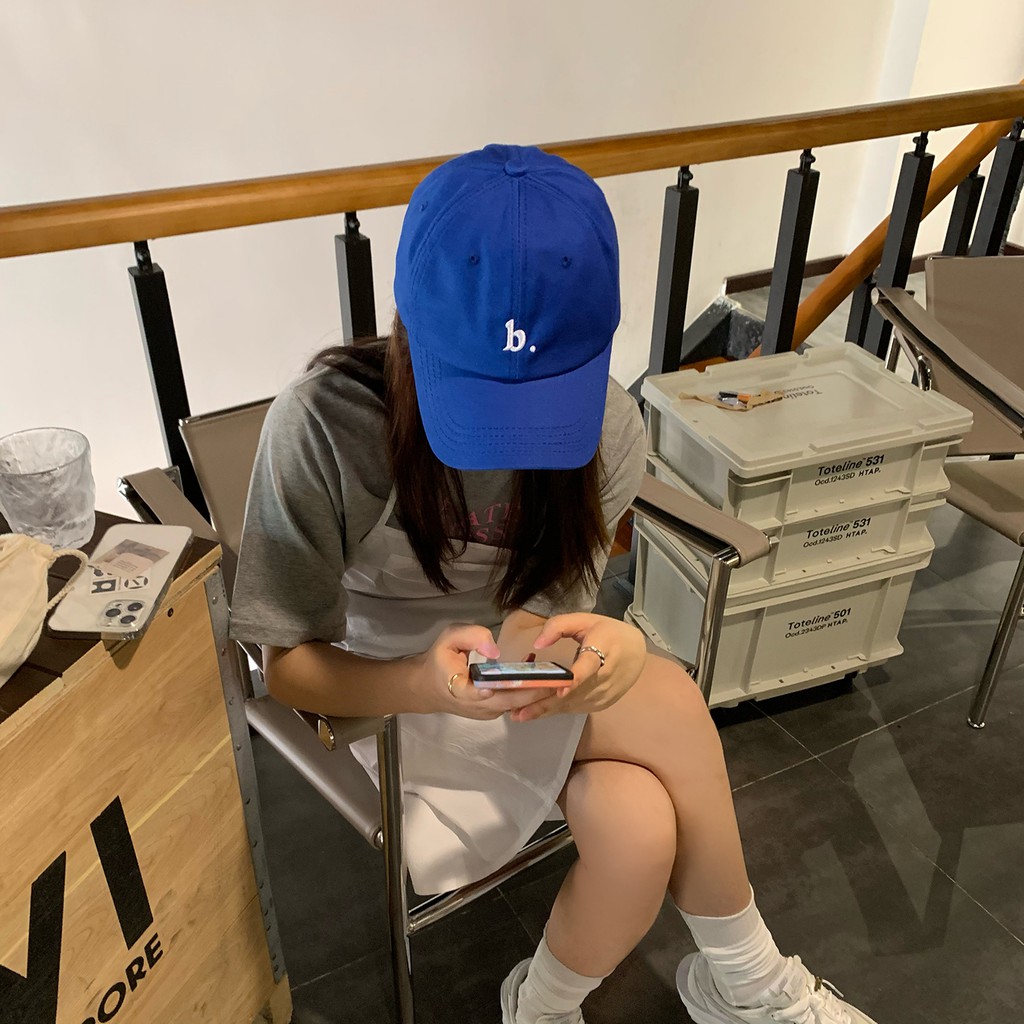 Mũ Lưỡi Trai Thêu Chữ Nhỏ Mũ Lưỡi Trai Hip-hop Mũ Lưỡi Trai Họa Tiết Chữ Thời Trang Hàn Quốc Thu đông