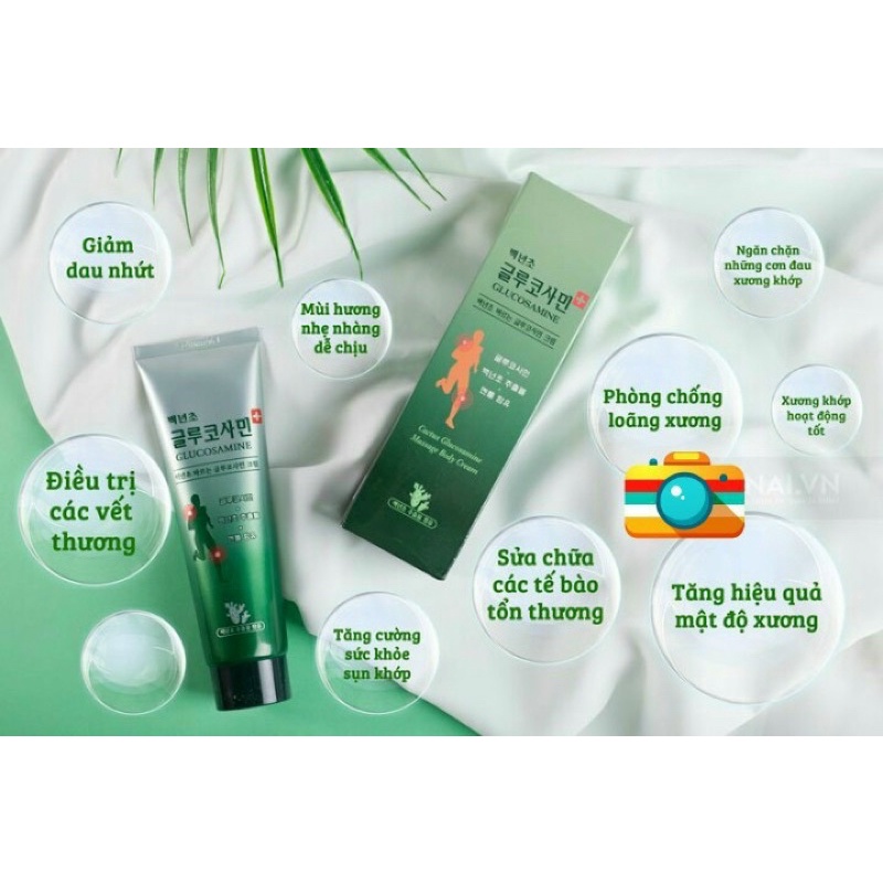 Dầu Lạnh Glucosamine Cream 150ml xoa bóp giảm đau (tuýp xanh)