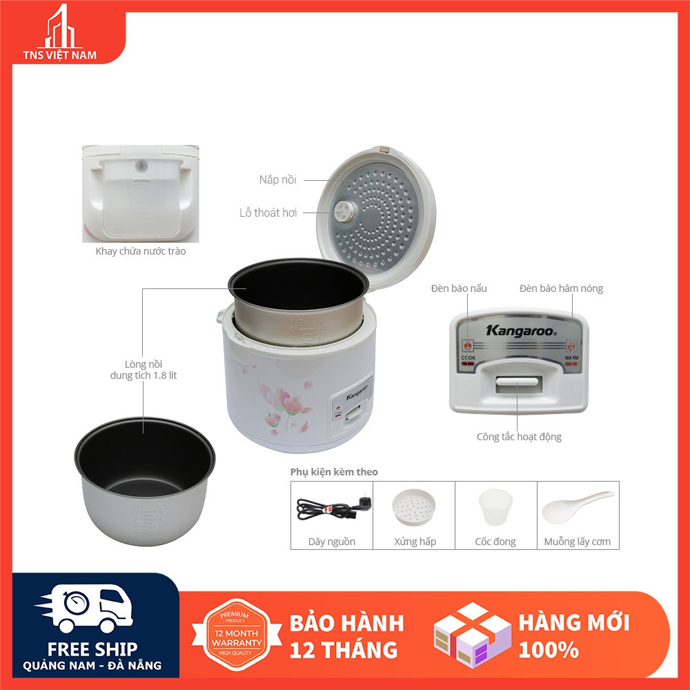 Nồi cơm điện loại cơ Kangaroo KG377