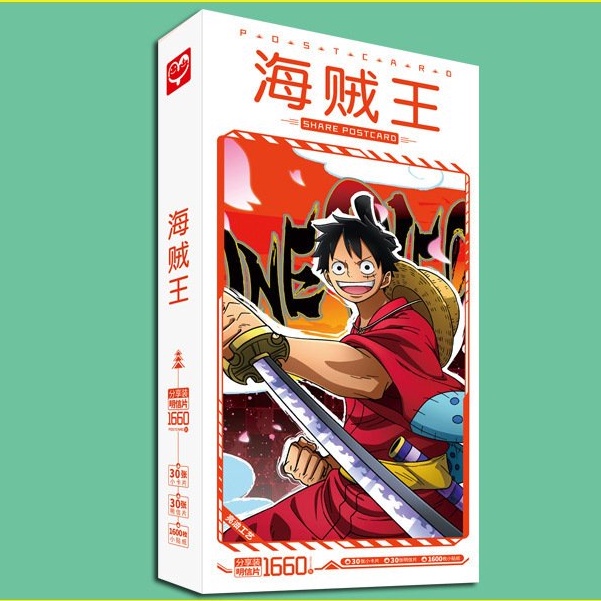 Postcard One piece Wano quốc 900 ảnh hộp ảnh bộ ảnh có ảnh dán lomo postcard bưu thiếp anime chibi