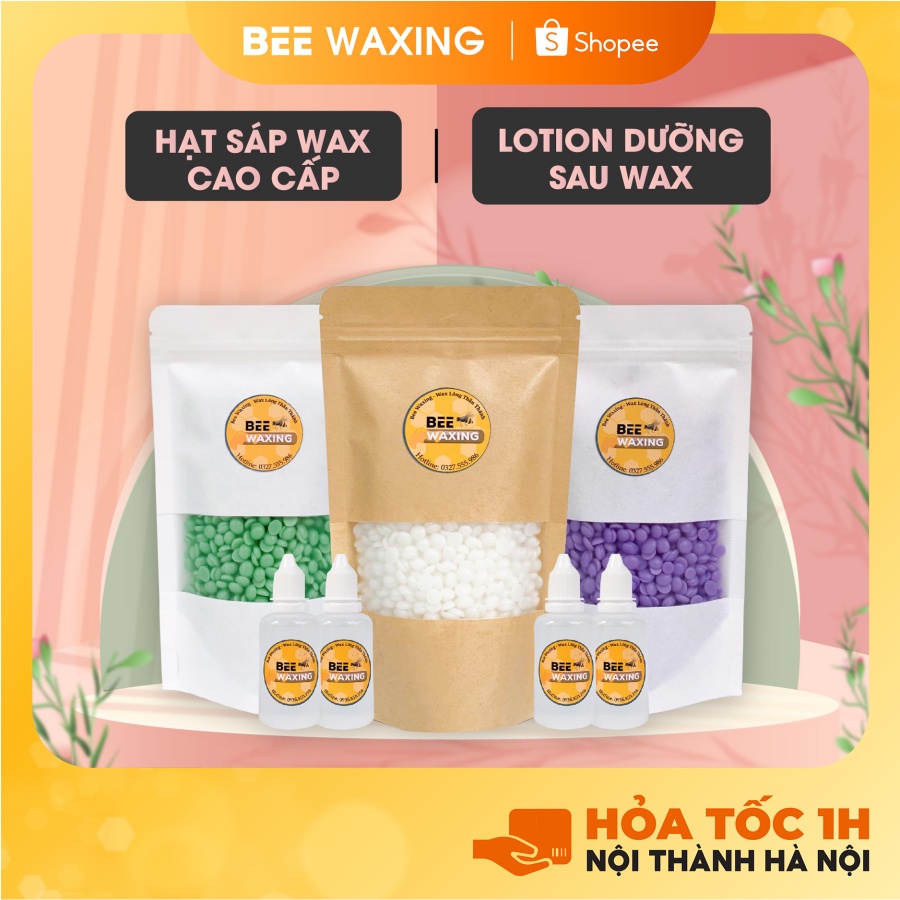 [COMBO] Sáp Wax Lông Nóng &amp; Lotion Dưỡng Sau Wax- Hard Wax Beans [Kèm Que Wax]