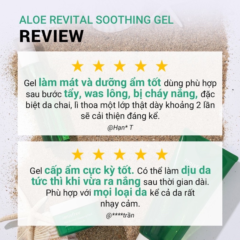 💦💦 Gel Lô Hội Giữ Ẩm Đa Năng Innisfree Aloe Revital Soothing Gel 💦💦