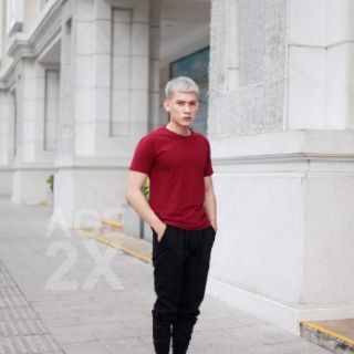 Áo Thun Trơn AGE2X Màu Đỏ Đô