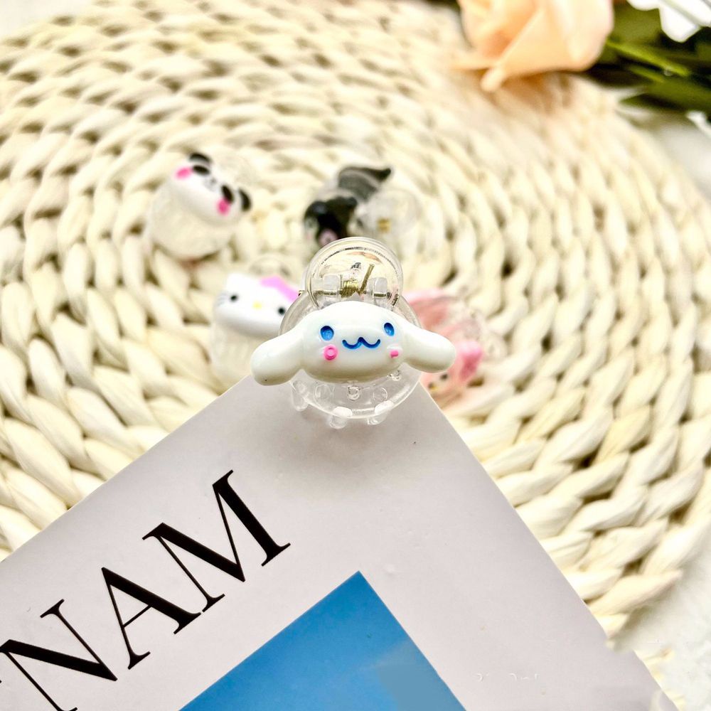 Kẹp Tóc Mini Trong Suốt Họa Tiết Hoạt Hình Dễ Thương Phong Cách Hàn Quốc