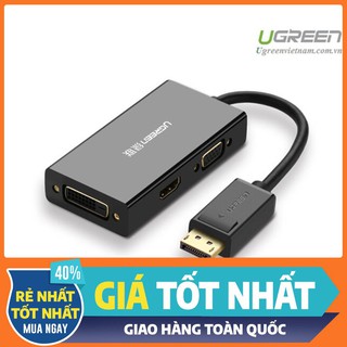 Cáp chuyển đổi displayport to vga + hdmi + dvi hỗ trợ 4k 2k ugreen 20420