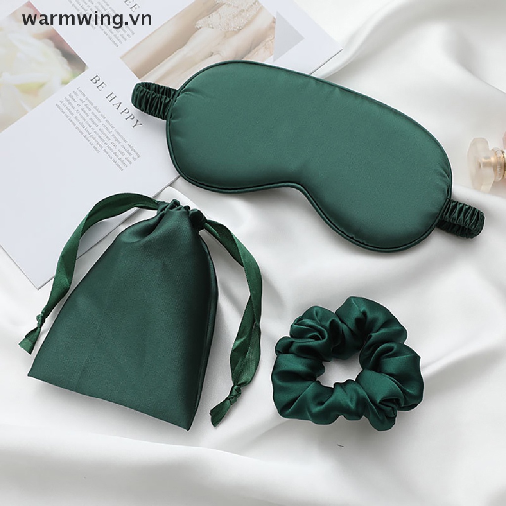 Mặt Nạ Che Mắt Ngủ Bằng Lụa Giữ Ấm Thư Giãn