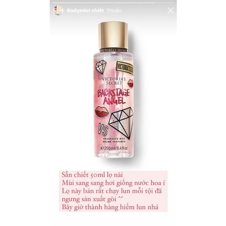 Bodymist Xịt Thơm Chiết 50ml Các Mùi
