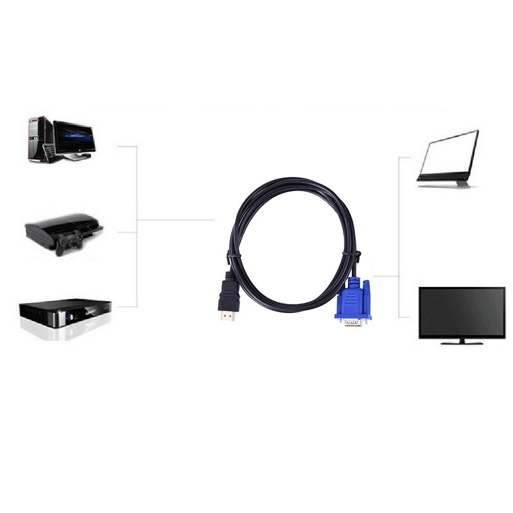 Cáp chuyển đổi từ cổng HDMI sang VGA HD 1.8m