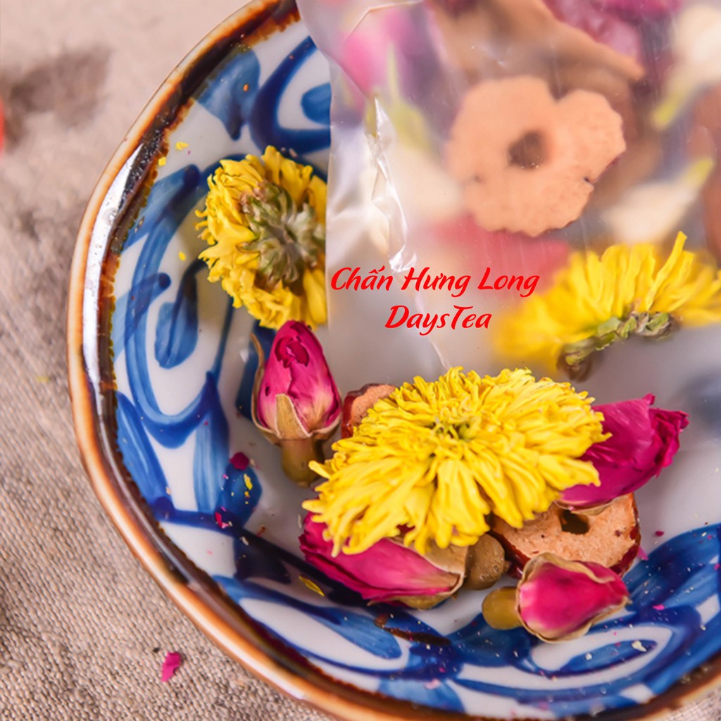 Tịnh Tâm Trà - Hoa Cúc, Hoa Hồng, Hoa Nhài, Hồng Táo, Kỷ Tử - Cải thiện giấc ngủ, giảm stress | BigBuy360 - bigbuy360.vn