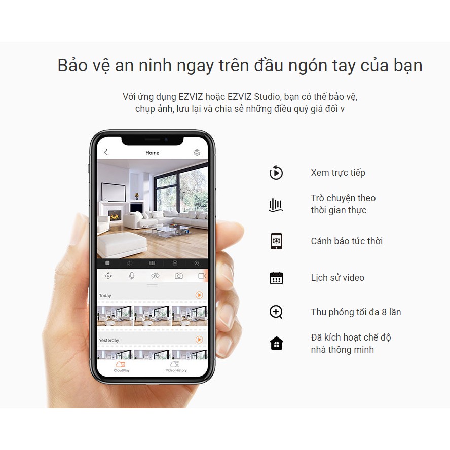 Camera IP WIFI 2M Ngoài Trời  AI Thông Minh EZVIZ C3N C3X (1080P) Màu Ban Đêm CHÍNH HÃNG - BH 24TH C3WN C3W HIKVISION | BigBuy360 - bigbuy360.vn