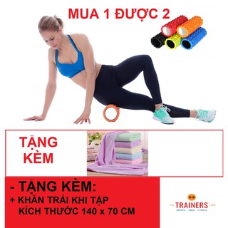 Con Lăn Massage Phục Hồi Cơ Foam Roller  Hỗ Trợ Tập GYM - Yoga