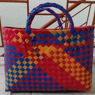 Làn (giỏ) đi chợ thủ công, làn đựng đồ thủ công(chéo)