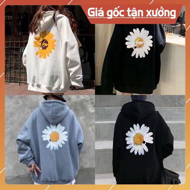 ÁO HOODIE HOA CÚC UNISEX Nam Nữ BASIC CAO CẤP