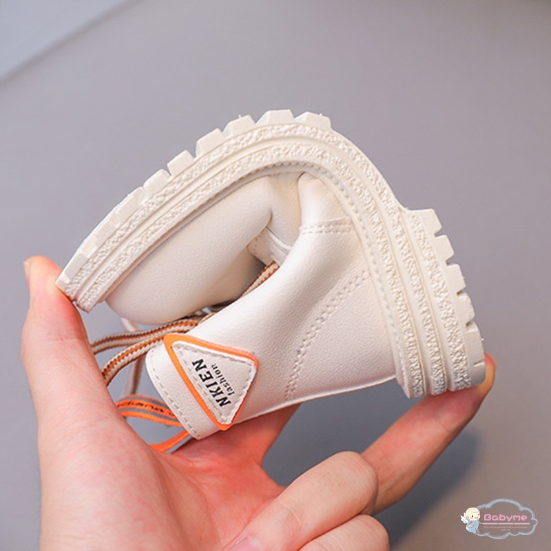 Giày Bốt Martin Màu Vàng Có Khóa Kéo Bên Hông Cho Bé Gái