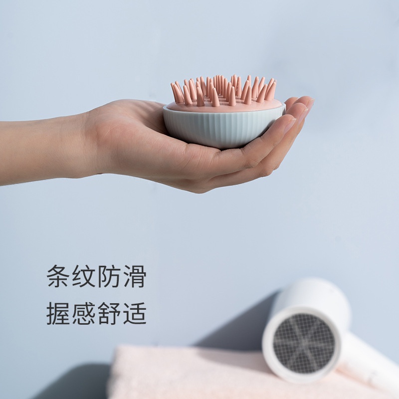 Silicone (Hàng Mới Về) Lược Mát Xa Gội Đầu Bằng Silicon Tiện Dụng