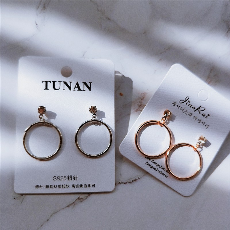 Fashion Women Earrings Pendants Ear Clip Circular Jewellery 