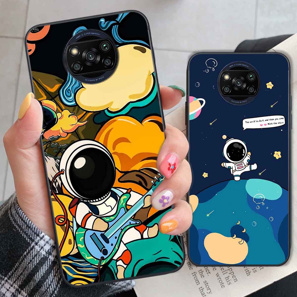 Ốp Xiaomi Poco X3 / Poco X3 Pro in hình vũ trụ, phi hành gia bầu trời cute dễ thương