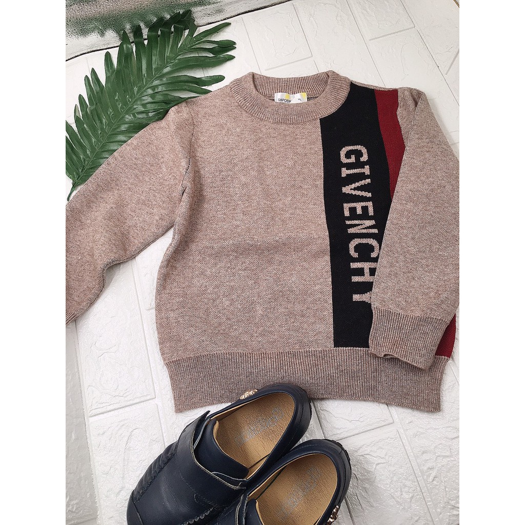 Áo len dài tay hai lớp cho bé trai ,ảnh thật 100%