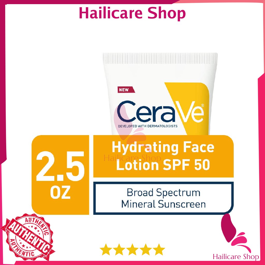 [Nhập Mỹ] Kem Chống Nắng CeraVe Mineral Sunscreen Lotion for Face with Zinc Oxide SPF 50