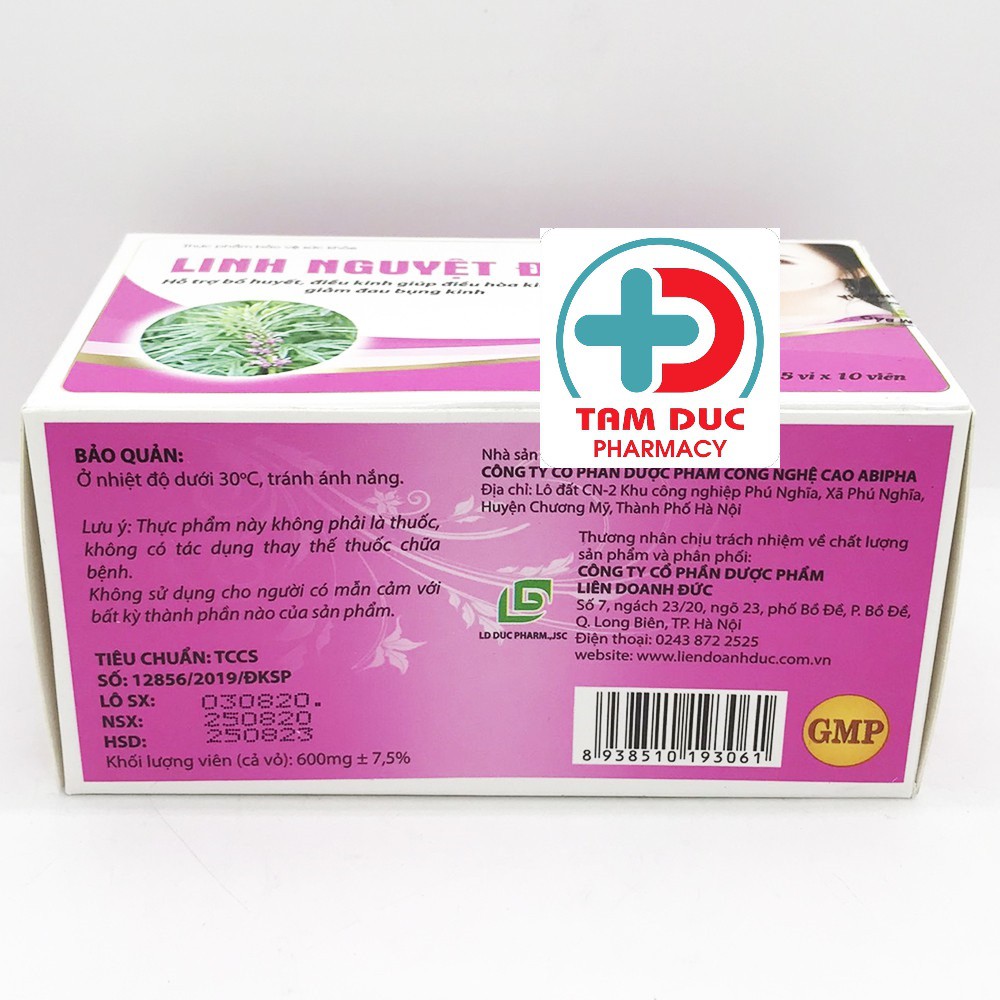 Linh Nguyệt Đơn, điều hòa kinh nguyệt , giảm đau bụng kinh