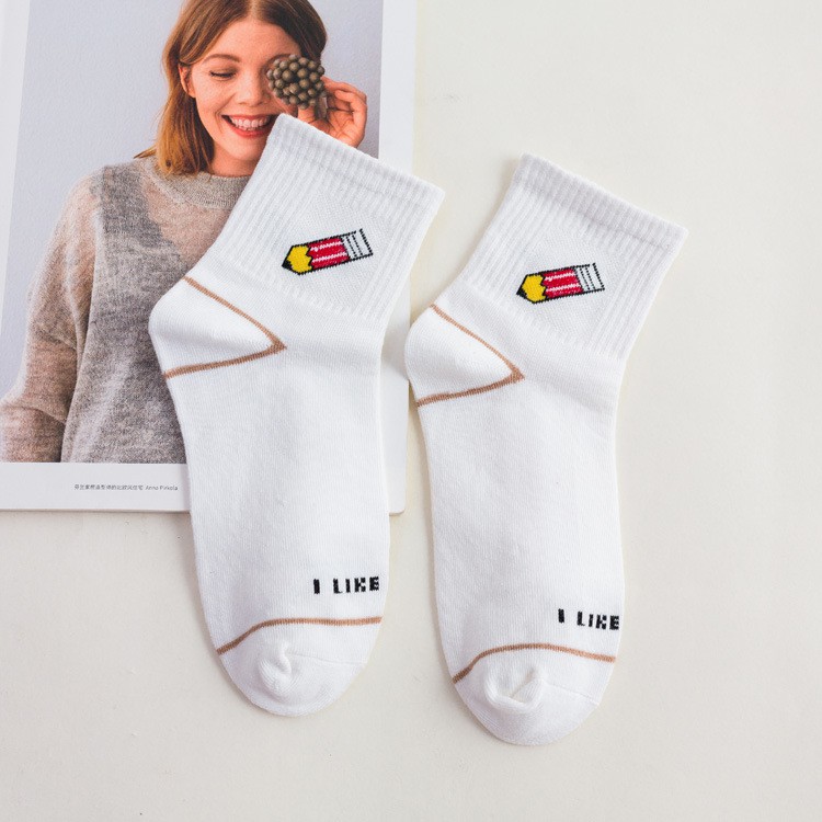 Tất Cotton Họa Tiết Khủng Long Phong Cách Harajuku Thời Trang Cho Nữ