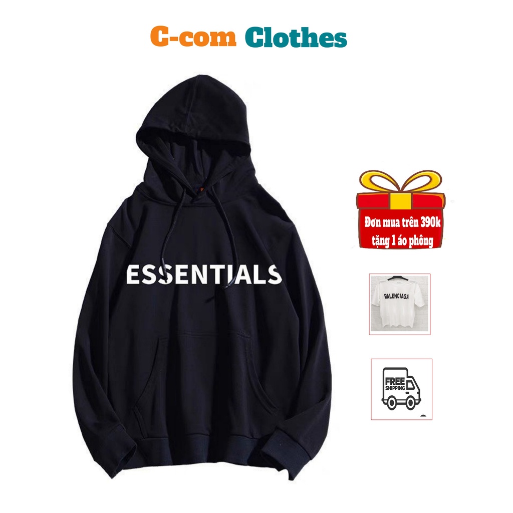 Free Ship [Ảnh chuẩn y hình] Áo Hoodie Essentials Nỉ Bông Hàng Cao Cấp, chuẩn Form 2021