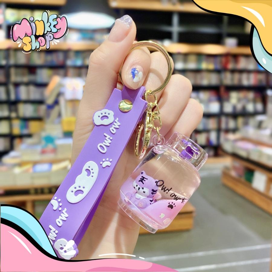 Móc Khóa Dầu Nước Đẹp Hình hũ thú nổi Cute phụ kiện Túi Xách dễ thương -Minkey