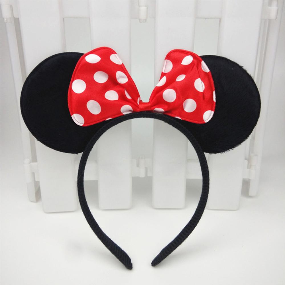 Băng Đô Cài Tóc Hình Tai Chuột Mickey Minnie Dễ Thương