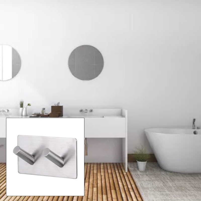 Móc Treo Đồ Bằng Thép Không Gỉ Dán Tường Chịu Được Sức Nặng Không Cần Đục Lỗ Cho Nhà Bếp Nhà Tắm