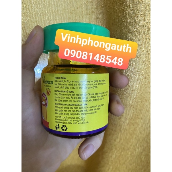 Hũ Xốt cà ri dầu Vianco , nhãn Đầu bếp Ấn Độ - Cà ry Việt Ấn 50g