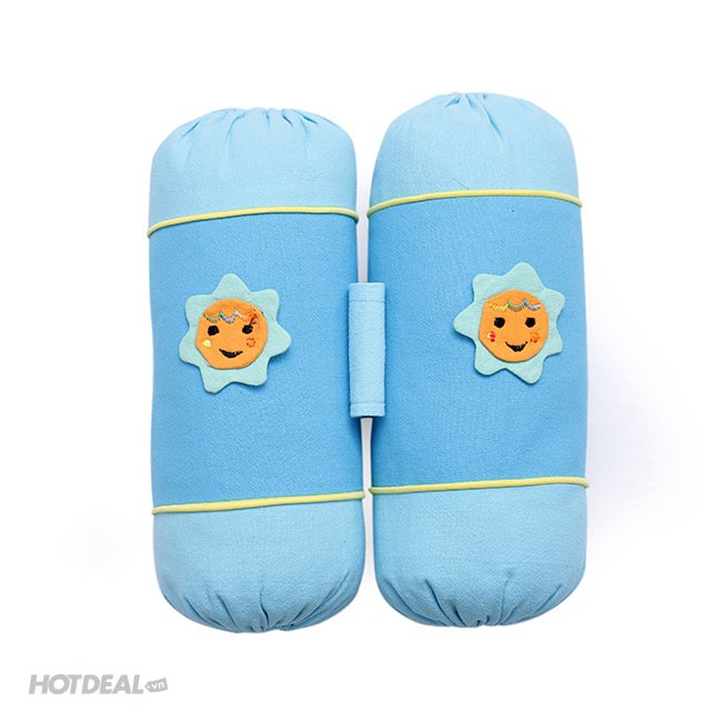 Combo 02 Gối Ôm Vỏ Đậu Xanh Cho Bé - gối chặn vỏ đậu Thấm Hút mồ hôi(xanh dương)
