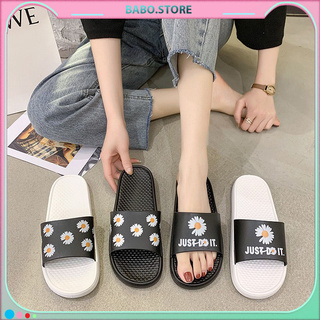 Dép thời trang hoa cúc vàng, Dép quai ngang hoa cúc vàng, hoa hướng dương, họa tiết dont push me kiểu dáng hàn quốc