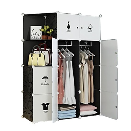 Tủ quần áo nhựa lắp ghép Tâm house 12 ngăn