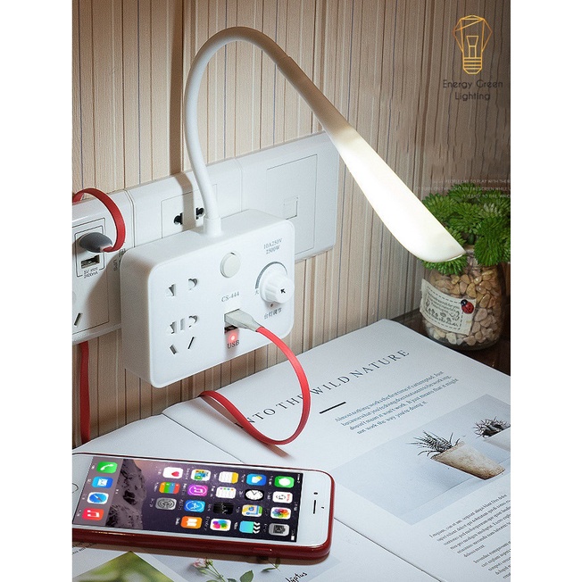 Ổ Cắm Điện Thông Minh Energy Green Lighting  Tích Hợp Đèn Phát Sáng OD-819 -Tăng Giảm Ánh Sáng - Có Đầu Cắm USB