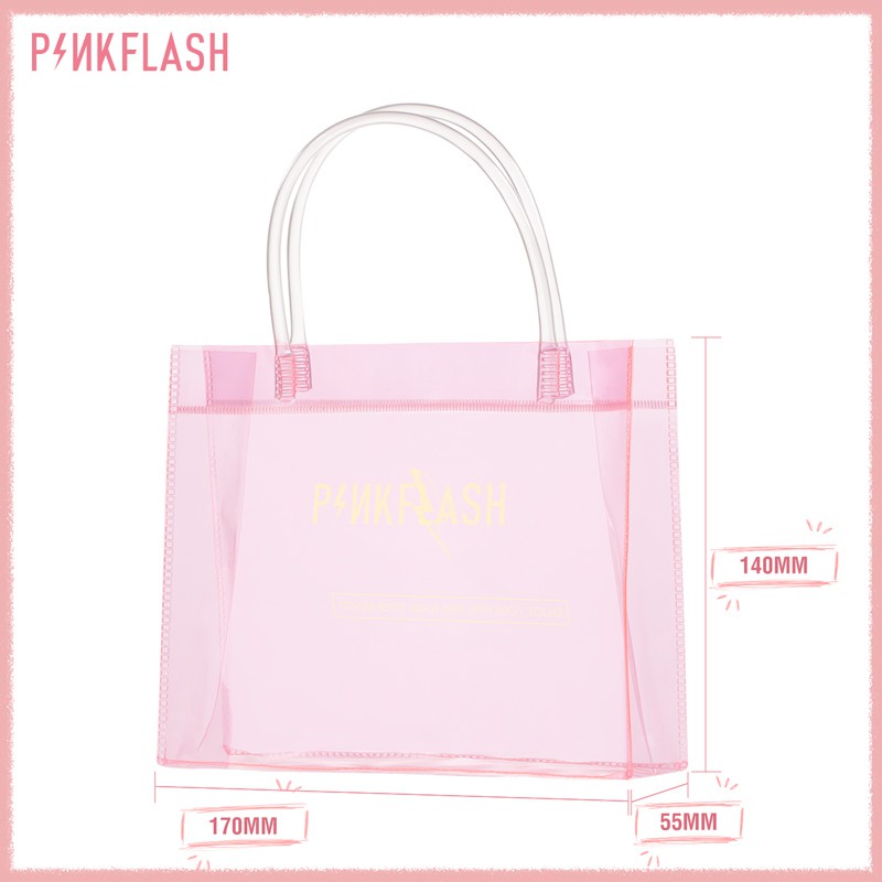 [Hàng mới về] Túi Đựng Mỹ Phẩm Pinkflash Bằng Nhựa PVC Trong Suốt Dùng Làm Quà Tặng Chống Thấm Nước