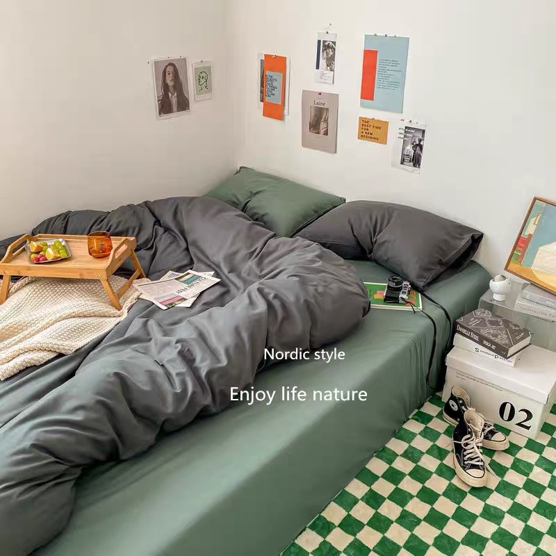 Bộ chăn ga Cotton Tici notag - 9 màu mới 2022