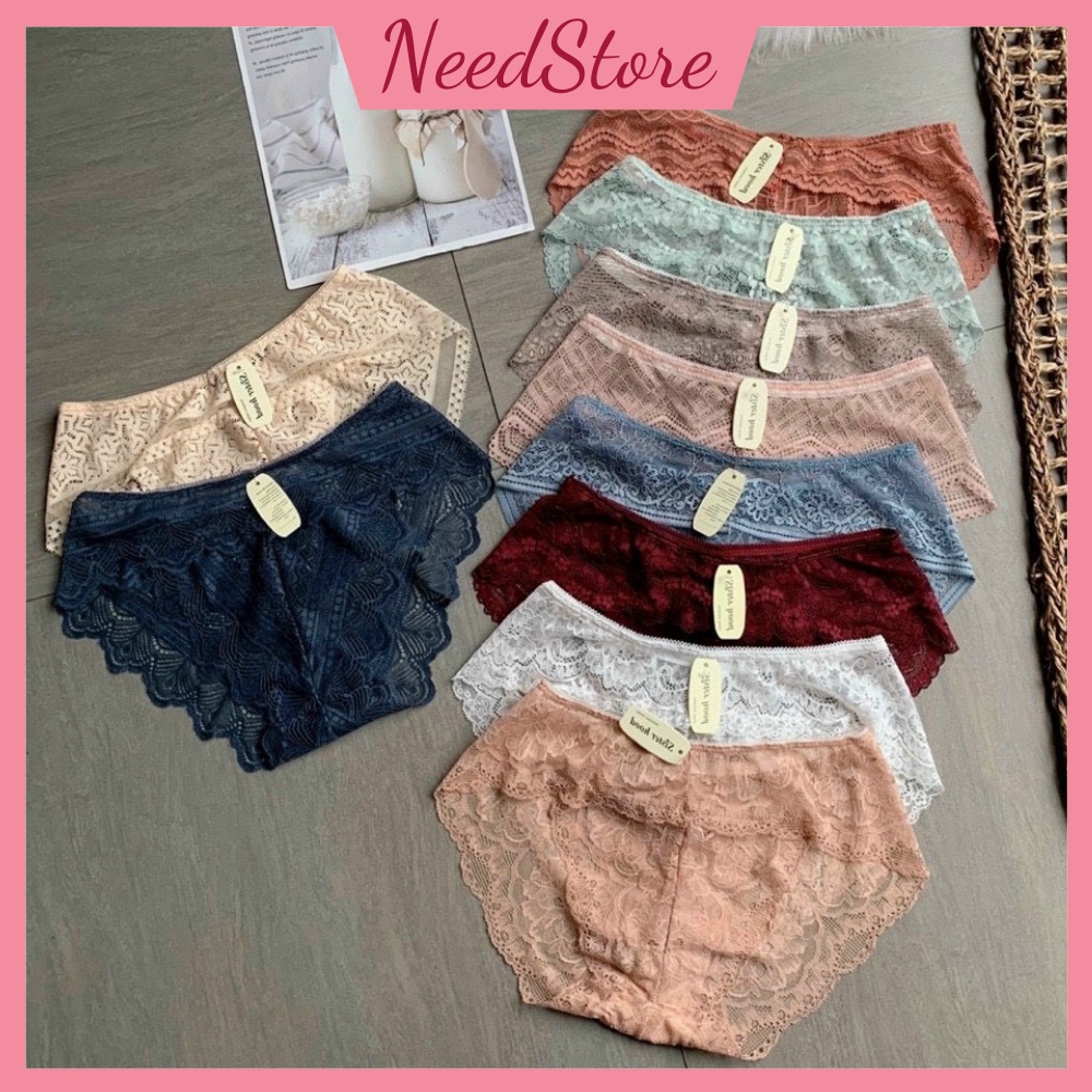Quần lót nữ vải ren sexy mềm mại xuyên thấu gợi cảm quyến rũ thoáng mát freesize bigsize