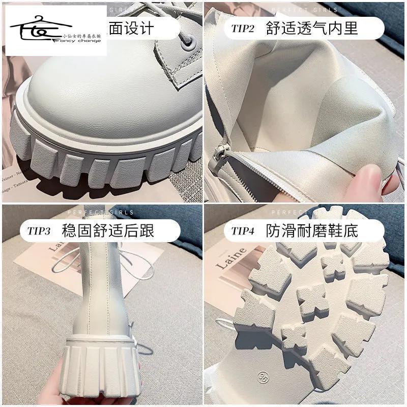 Giày Boot Martin Thiết Kế Mới Cổ Ngắn Thời Trang Mùa Xuân Thu Dành Cho Nữ~2022