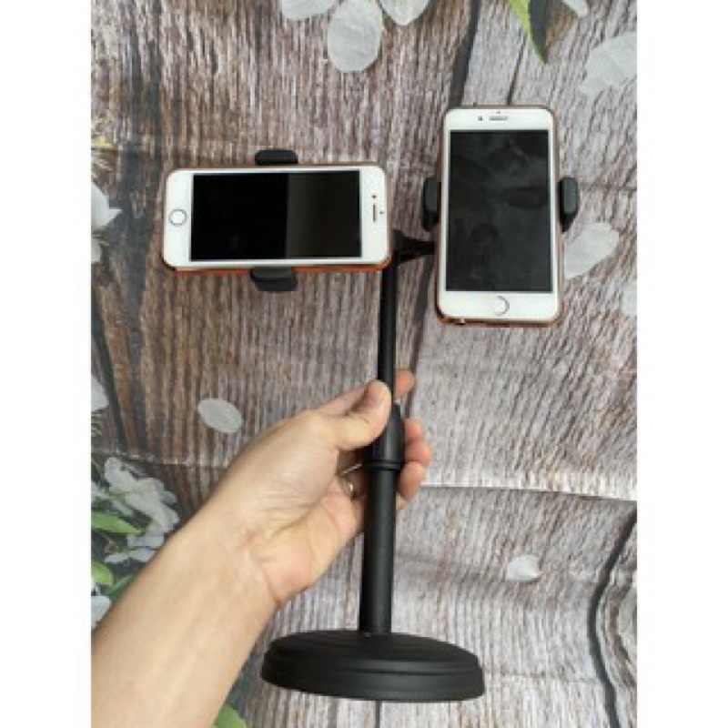 Giá đỡ điện thoại 2 kẹp điều chỉnh góc độ