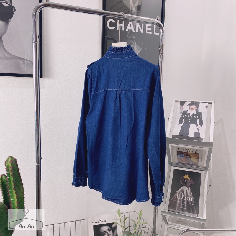 Sơ mi bò cúc cài , bèo tiểu thư hàng quảng châu cao cấp