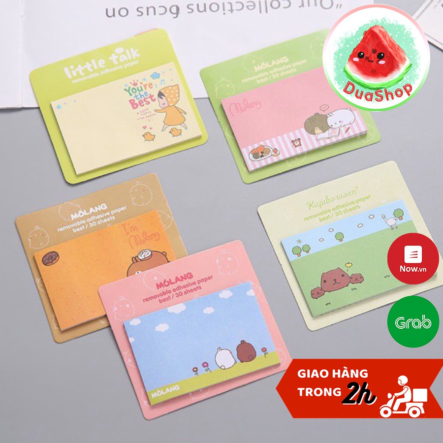 Giấy Note Ghi Chú Hình Chữ Nhật - Giấy Note Hoạt Hình Nhiều Mẫu Đáng Yêu Trang Trí Sổ Duashop