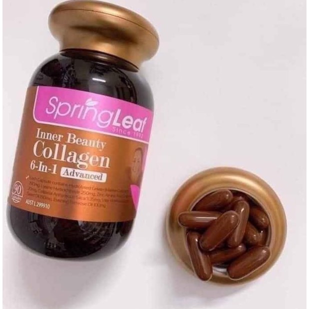 [Hàng Chuẩn Úc] Collagen SPRING LEAF 6 IN 1 Colagen, anh thảo, sữa ong chúa, nhau thai cừu, zin c, inner cấp nước | Thế Giới Skin Care