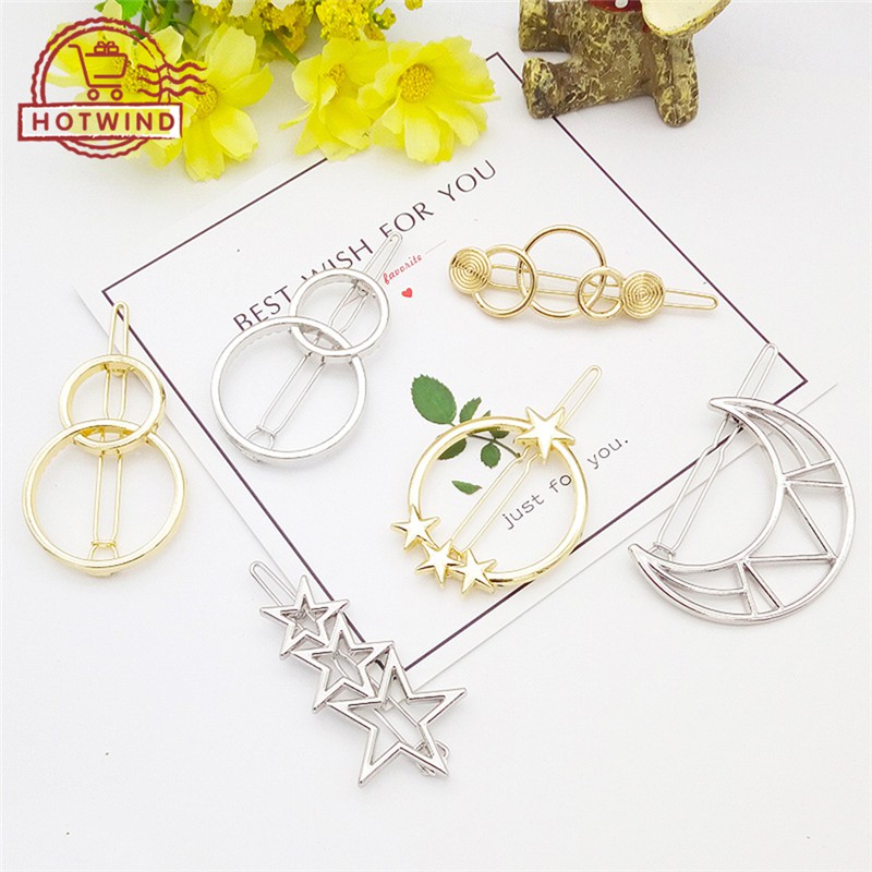 Kẹp tóc kiểu dáng mặt trăng đơn giản phong cách Hàn Quốc cho nữ