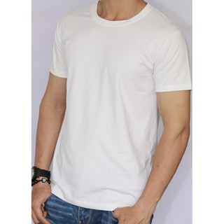 Áo thun nam trơn cotton cổ tròn - Màu trắng | Áo phông trơn