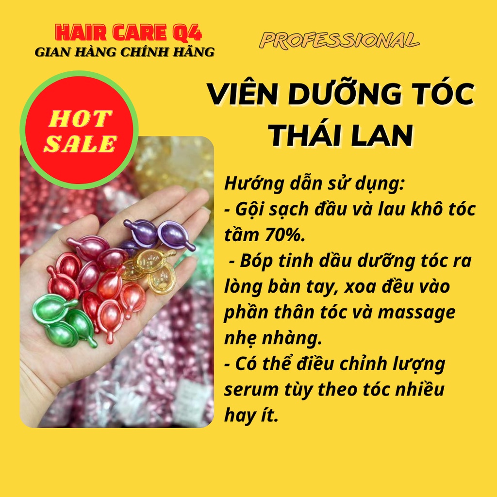 Combo 3 viên Serum Dưỡng Tóc Phục Hồi - Hair Care Q4