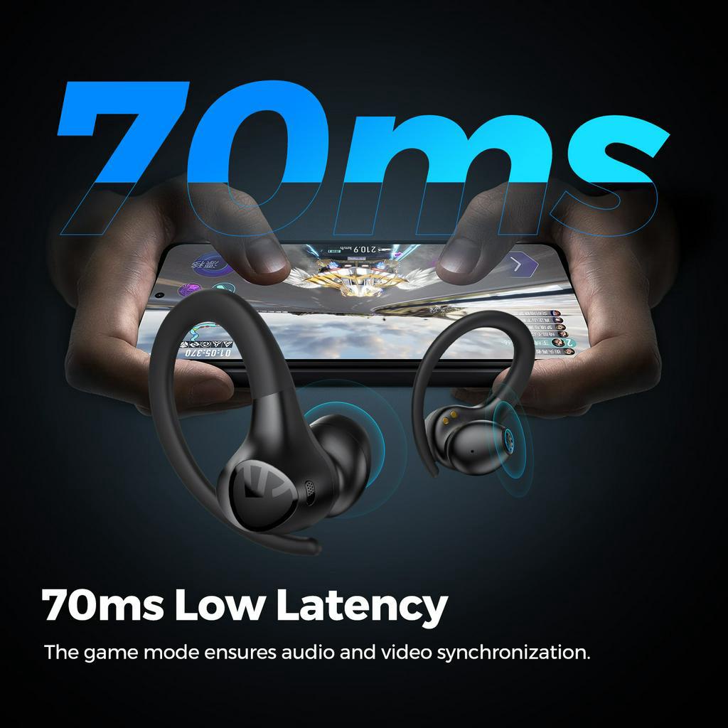 SoundPEATS Tai Nghe Bluetooth 5.3 Không Dây IPX4 Cánh Thiên Thần 2 Móc Vành Tai Có Điều Khiển Cảm Ứng