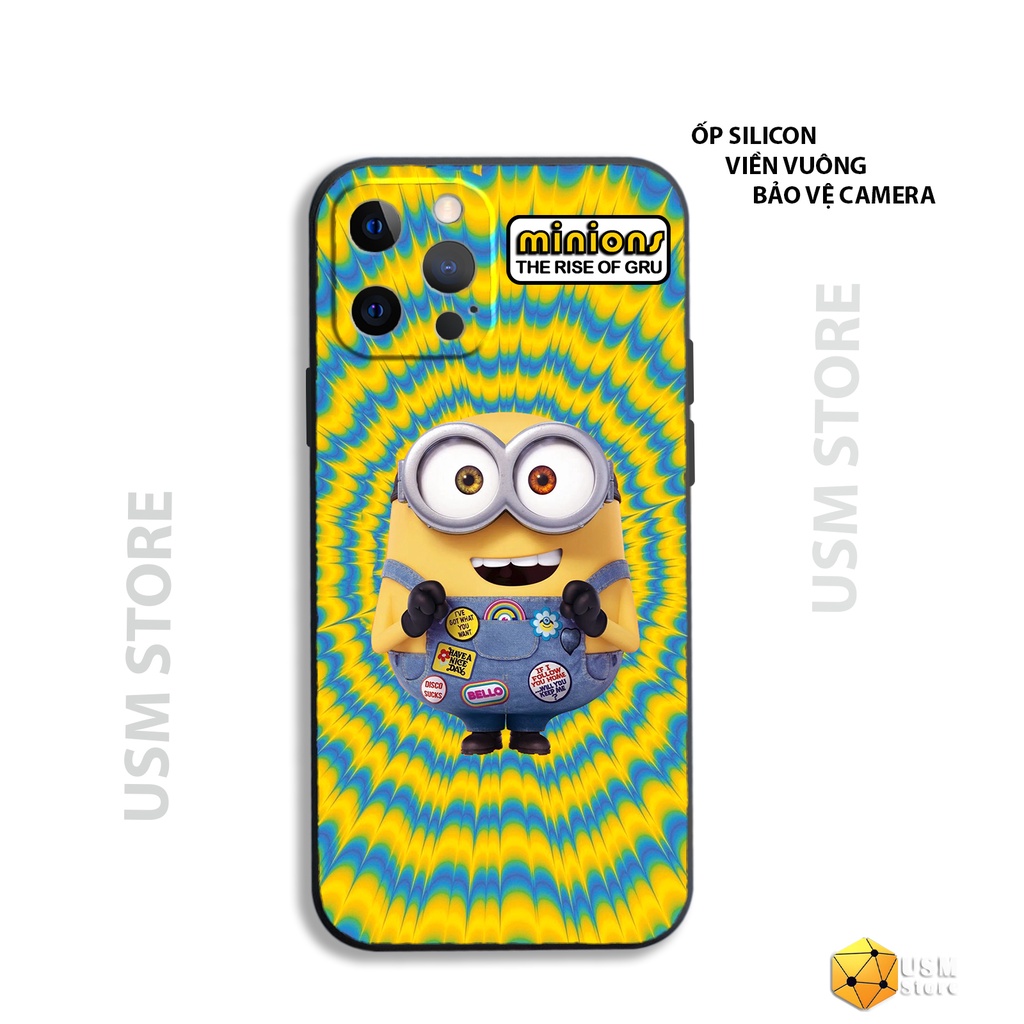 Ốp lưng iphone 11/11Pro/11Promax/12/12mini/12Pro/12Promax/13/13Mini/13Pro/13Promax/13 Mini, bảo vệ camera, hình Minions