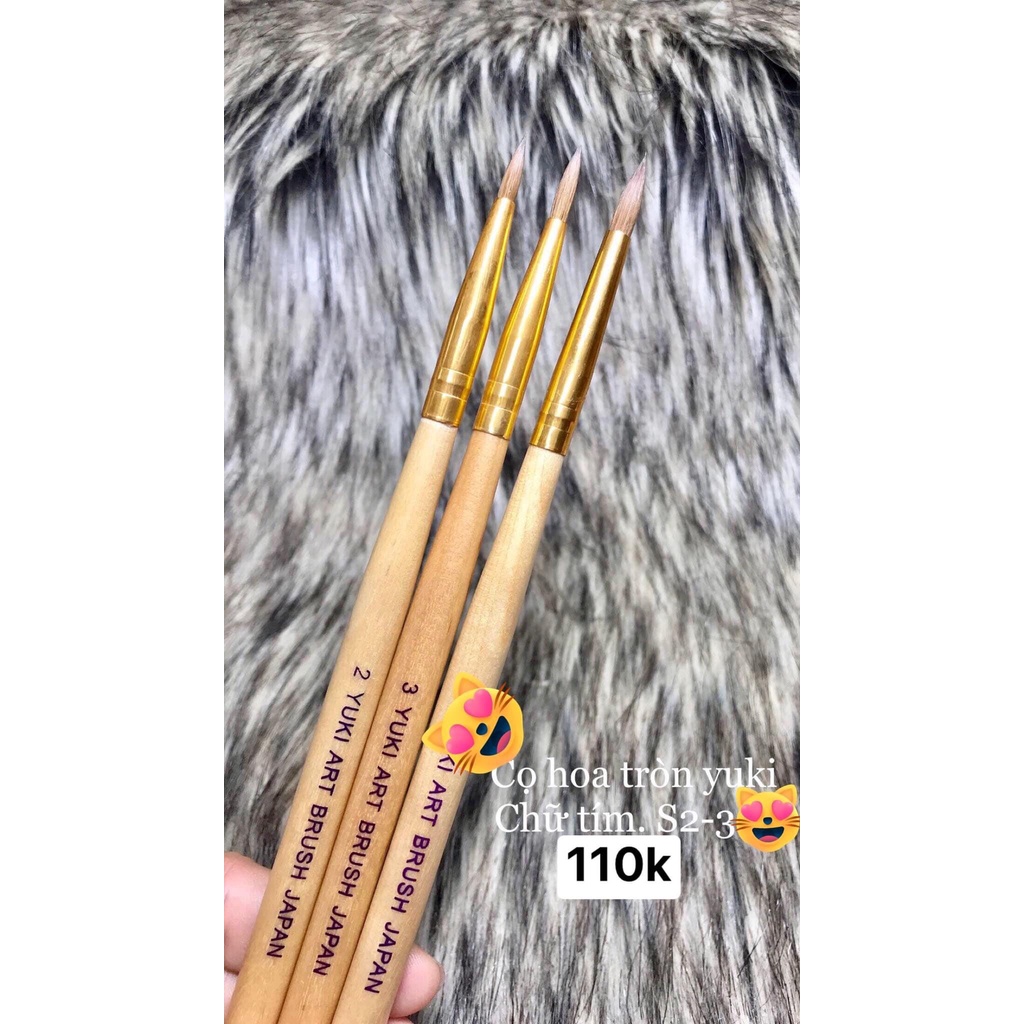 Cọ yuki chữ tím số 2-3-4 hàng cao cấp