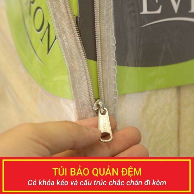 Đệm Everon giảm giá 50% bông ép 3 miếng gấp vỏ gấm chống đau mỏi vai gáy chính hãng cao cấp